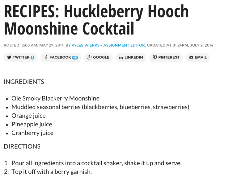 Celebrate National Dog Day with a Huckleberry Hooch Moonshine Cocktail